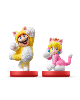 Cat Mario & Cat Peach Double Pack amiibo (Super Mario Collection)