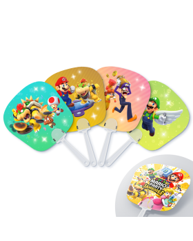 Super Mario Party Jamboree Paper Fan Set - collection and back design