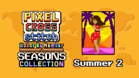Pixel Cross Stitch Color by Number Seasons Collection - Summer 2