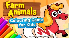Farm Animals Colouring Games for Kids and Baby Fun Drawing Play