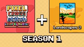 Pixel Cross Stitch Color by Number: Season 1