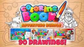 Coloring Book: Adventure Bundle - 90 drawings