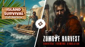 Island Survival: Craft, Build, Grow & Zombie Harvest: Survival Farming Simulator Bundle Collection