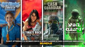 Flight Attendant & Ultimate Rock & Space Cleaner & Cash Guardian Simulator & Bundle