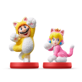 Cat Mario & Cat Peach Double Pack amiibo (Super Mario Collection)