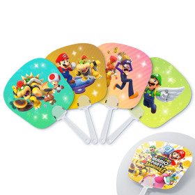 Super Mario Party Jamboree Paper Fan Set - collection and back design