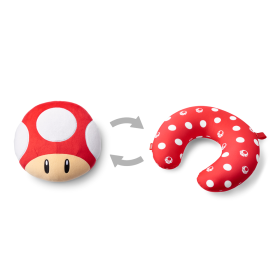Super Mario Reversible Travel Pillow (Super Mushroom)