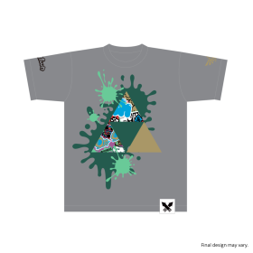 Splatoon 3 - Splatoon x The Legend of Zelda Splatfest T-shirt Courage (Grey) Front